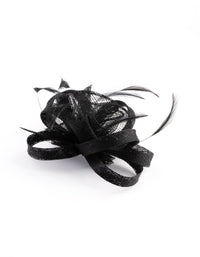 Black Swirl & Feather Clip - link has visual effect only