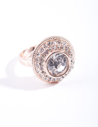 Rose Gold Circle Statement Ring - link has visual effect only