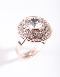 Rose Gold Circle Statement Ring - link has visual effect only