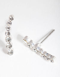 SILVER DIAMANTE CRAWLER Earrings - link has visual effect only