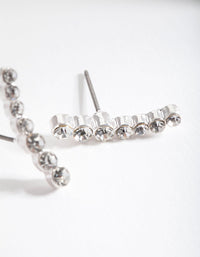 SILVER DIAMANTE CRAWLER Earrings - link has visual effect only