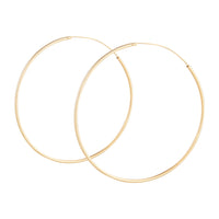 Gold Plated Sterling Silver 50mm Hoop - link has visual effect only