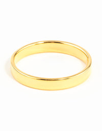 Gold Plated Sterling Silver Plain Band Ring - link has visual effect only