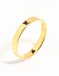 Gold Plated Sterling Silver Plain Band Ring - link has visual effect only