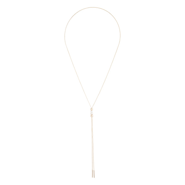 Gold Long Y Neck Multi Necklace