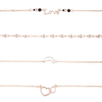 Rose Gold Love You To The Moon Bracelet 4 Pack - link has visual effect only