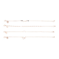 Rose Gold Love You To The Moon Bracelet 4 Pack - link has visual effect only