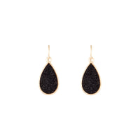 Black Gold Glitter Teardrop Earrings - link has visual effect only