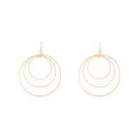 Gold Diamond Cut Circle Multi Drop Earrings - link has visual effect only