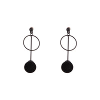 COATED METAL POST WITH FLOCKED CIRCLE Earrings - link has visual effect only