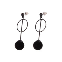 COATED METAL POST WITH FLOCKED CIRCLE Earrings - link has visual effect only