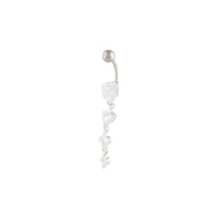 Surgical Steel Gradual Heart Drop Belly Bar - link has visual effect only