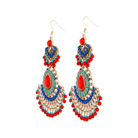 ANTIQUE GOLD BEADED TASSEL STATEMENT Earrings - link has visual effect only