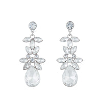 Stud & Marquise Shape Diamante Drop Earrings - link has visual effect only