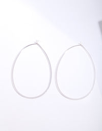 Silver Fine Teardrop Earrings - link has visual effect only