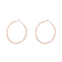 Rose Gold Wavy Layered Hoop Earrings - link has visual effect only