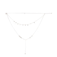 LAYERED FINE DISC Y NECK CHOKER IN SILVER - link has visual effect only