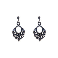 Midnight Blue Oval Drop Earrings - link has visual effect only