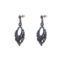 Midnight Blue Oval Drop Earrings - link has visual effect only