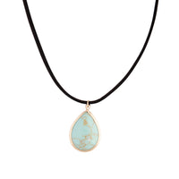 20 mm Teardrop Semi-Precious Pendant Necklace - link has visual effect only