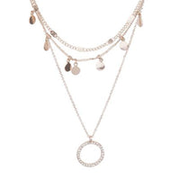 ROSE GOLD LAYERED DISC AND CIRCLE DROP CHOKER PACK - link has visual effect only