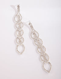 Silver Crystal Gradual Leaf Earrings - link has visual effect only