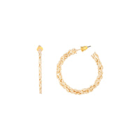 Gold Texture Twist Hoop Earrings - link has visual effect only