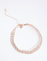 Rose Gold Diamante Petal Choker - link has visual effect only