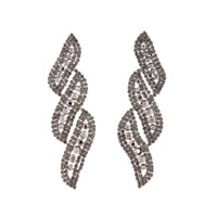 Gunmetal Tiered Twist Drop Earrings - link has visual effect only