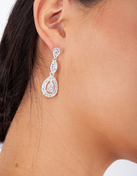 Silver Diamante Stone Set Cut-Out Earring - link has visual effect only