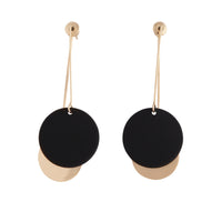 Black & Gold Coated Disc Sandwich Earrings - link has visual effect only