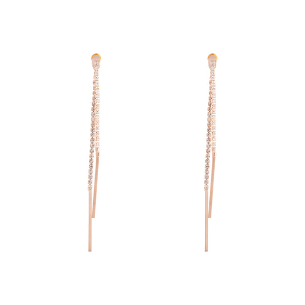 Rose Gold Cup Chain Drop Earrings