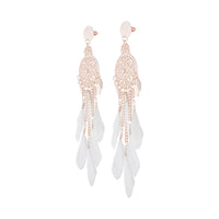 Rose Gold Feather Dreamcatcher Earrings - link has visual effect only