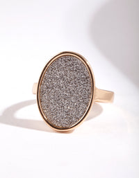 Gold Oval Glitter Paper Ring - link has visual effect only