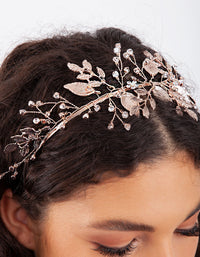 Rose Gold Fine Wire Flora Headband - link has visual effect only