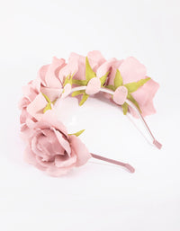 Pink Rose Headband - link has visual effect only