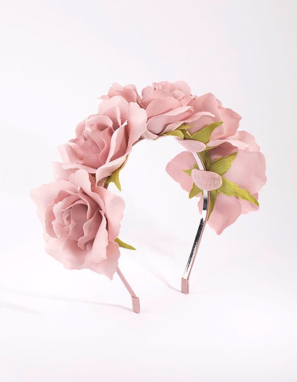 Pink Rose Headband