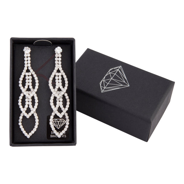 Statement Tiered Crystal Drop Earrings