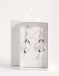 Silver Crystal Twist Drop Earrings - link has visual effect only