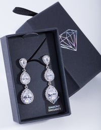 Crystal Trio Teardrop Earring - link has visual effect only