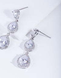 Crystal Trio Teardrop Earring - link has visual effect only