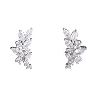 Flower Navette Crystal Stud - link has visual effect only