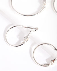 Silver Multi Size Hoop Earring Pack - link has visual effect only