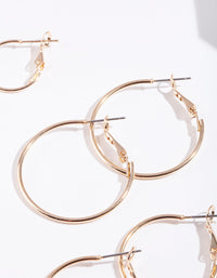 Gold Multi Size Hoop Earring Pack - link has visual effect only