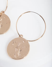 Gold Small Coin Hoop Earrings - link has visual effect only