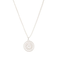 Silver Diamante Disc Filigree Necklace - link has visual effect only