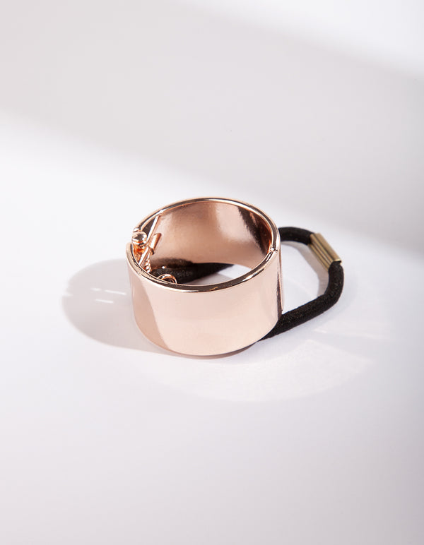 Rose Gold Round Clamp Hair Tie