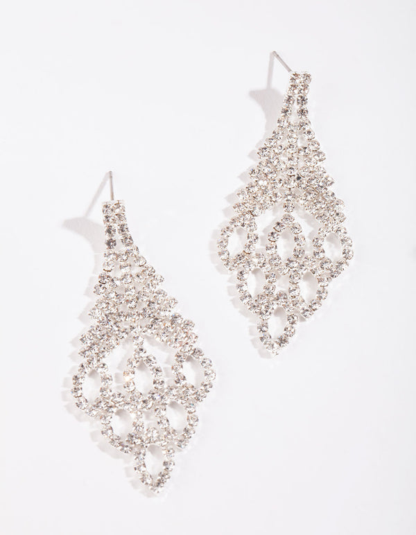 Sliver Chandelier Cupchain Earrings