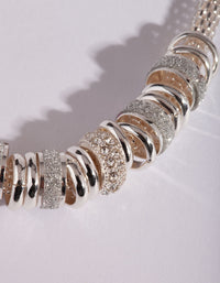 Silver Glitter Ring Chain Necklace - link has visual effect only