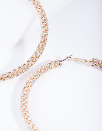 Gold Large Diamante Cup Chain Hoop - link has visual effect only